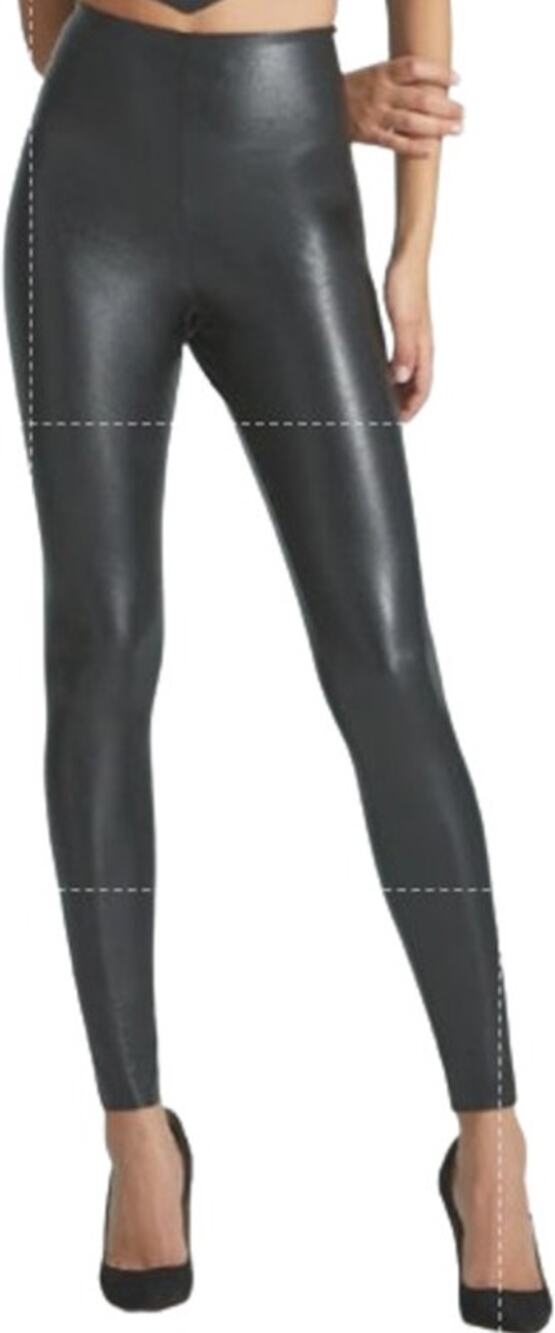 Commando Faux Leather Leggings Compression High Rise Smoothing Waistband Black S